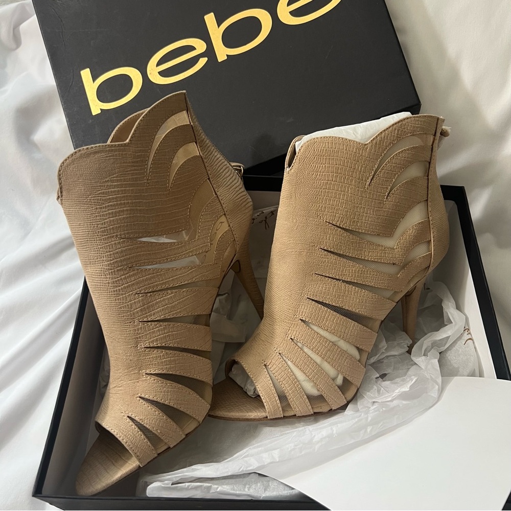 Bebe Trisha Suede Cutout Bootie